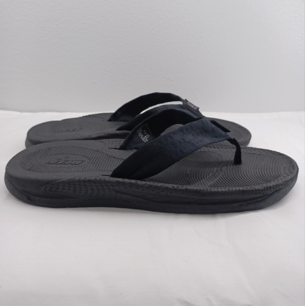 REEF sz13 thong flip flop sandals black - Picture 8 of 10